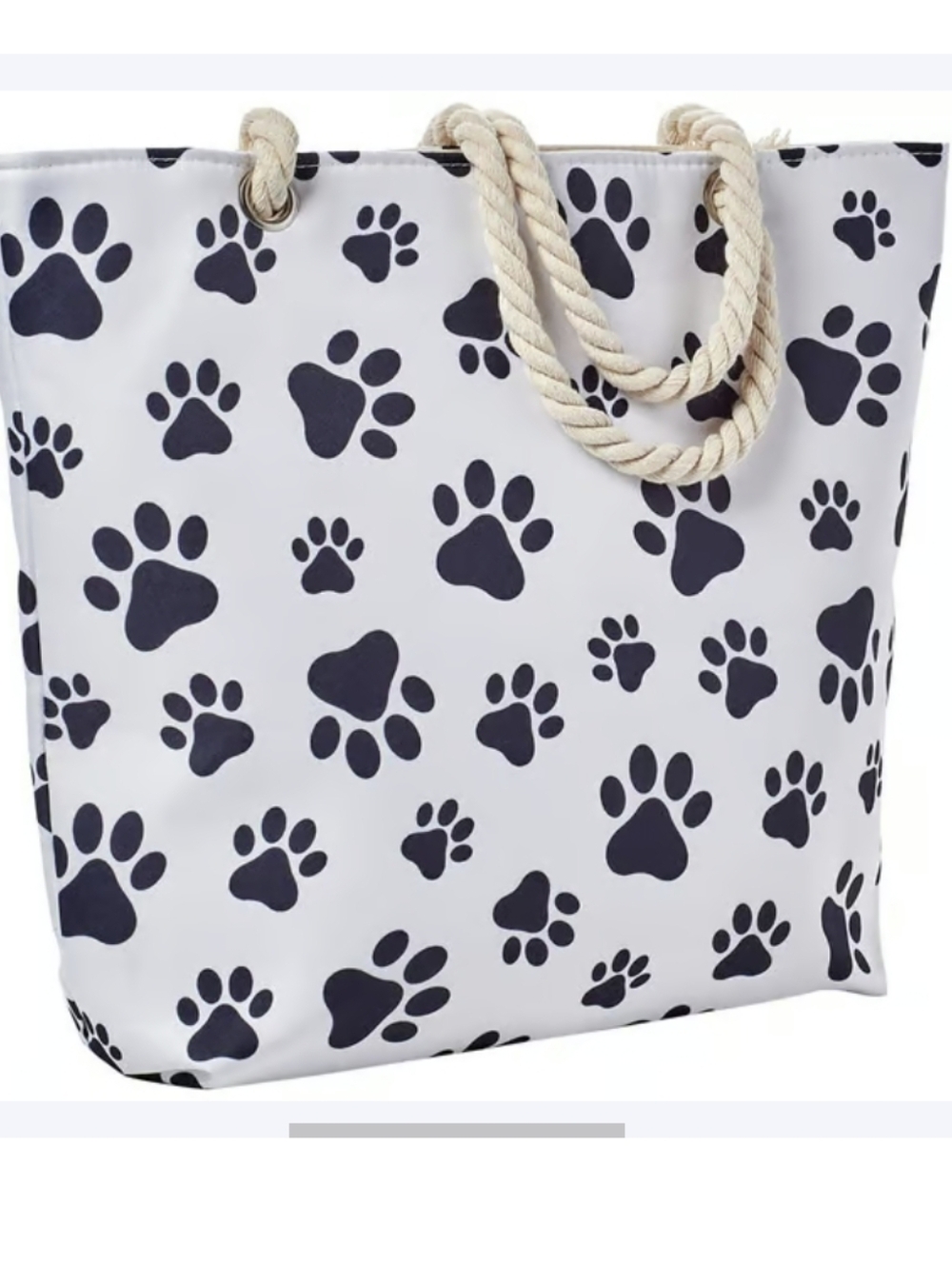 Paw Print Decor Zip Tote Tote Bag NWT